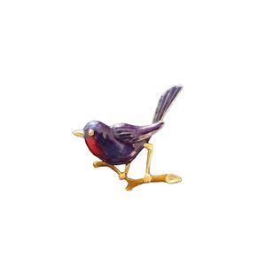MUSEUM OF MODERN ART VINTAGE BIRD BROOCH - BEAUTIFUL BLUE & RED On A Branch